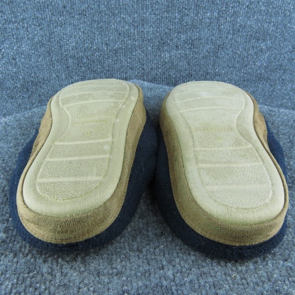 Lands' End Scuffs Men Slip-On Slipper Blue Fabric Slip On Size 8 Medium - Picture 8 of 9